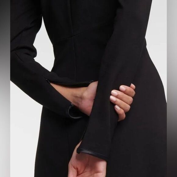 STAUD Humboldt Satin Lapel Gown Maxi Dress in Black, NWT, Size M - Picture 8 of 16